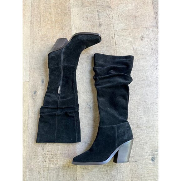 NWOB Vince Camuto Alimber BLACK SUEDE BOOTS size 8.5 - Picture 8 of 11